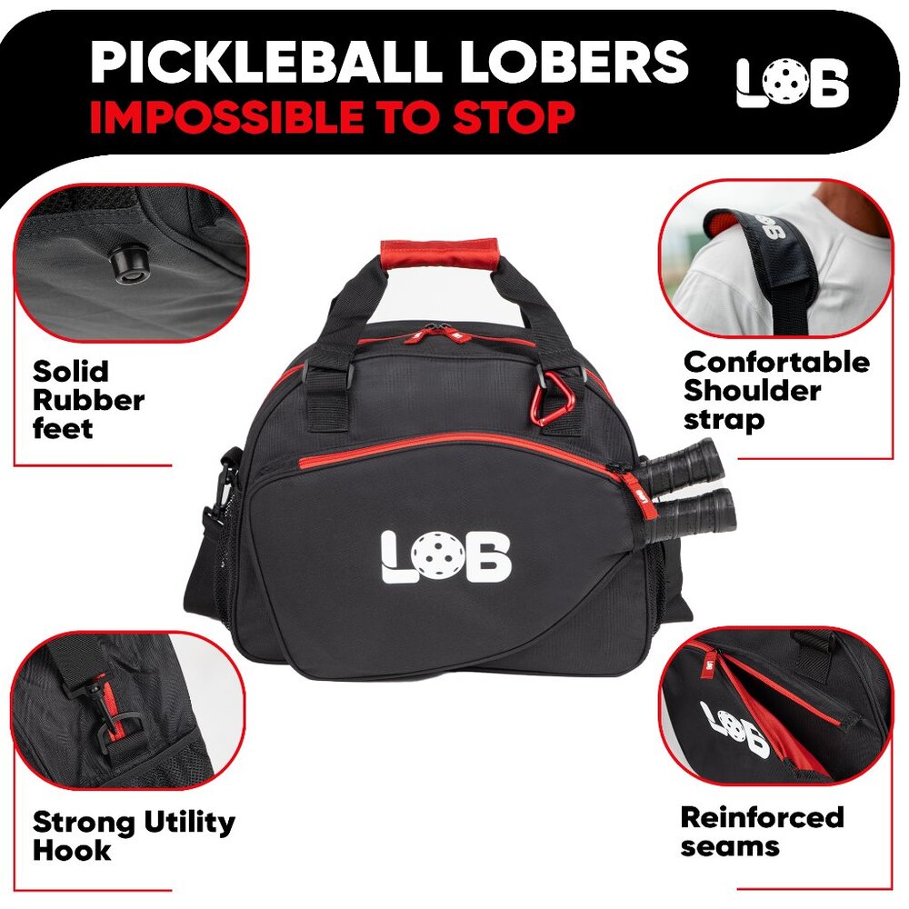 LOB Pickleball Bag - Lightweight Tote Carry Bag for men and women, Fits 2 Paddle - Picture 6 of 16